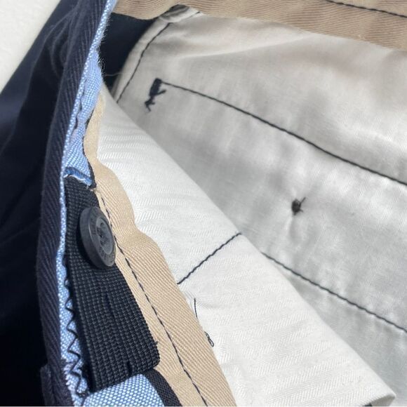 Gap Kids Dressy Uniform Navy Straight Khakis with Washwell Size 10H Husky - Picture 6 of 9